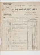 QUAREGNON - J. DEHON RENOIRDE- PEINTURES ET DECORS FACTURE - 1927 - Old Professions