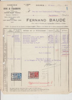 FLEURUS - FERNAND BAUDE - FACTURE BOIS/ CHARBONS - 1935 - Old Professions