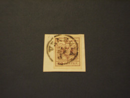 LOMBARDO VENETO - 1854/7 STEMMA 30 C., Su Frammentino - TIMBRATO/USED - Lombardy-Venetia