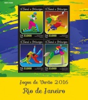 S. Tomè 2016, Olympic Games In Rio, Cricket, Rugby, Judo, Horse Race, 4val In BF - Eté 2016: Rio De Janeiro