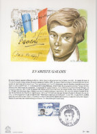 Encart Philatélique 1er Jour De 1984 " EVARISTE GALOIS MATHEMATICIEN " N° YT 2332. - Postdokumente