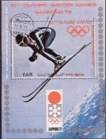 Y.A.R. 1972 - SKI SAPPORO 1972 BLOC - OBLITERE - Winter 1972: Sapporo