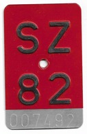 Velonummer Schwyz SZ 82 - Plaques D'immatriculation