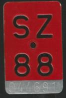 Velonummer Schwyz SZ 88 - Plaques D'immatriculation