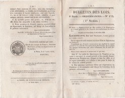 Bulletin Des Lois N° 173 - 1832 - Médaille De Juillet - Décrets & Lois