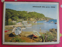 Calendrier P.T.T. 1966 Presqu'ile De Giens, Enfant Et Chien. Almanach PTT - Groot Formaat: 1961-70