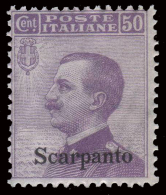 Italia - Isole Egeo: Scarpanto - 50 C. Violetto - 1912 - Aegean (Scarpanto)
