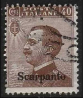 Italia - Isole Egeo: Scarpanto - 40 C. Bruno (usato) - 1912 - Ägäis (Scarpanto)