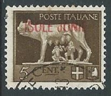 1941 ISOLE JONIE USATO LUPA 5 CENT - M25-2 - Ionische Inseln