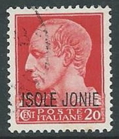 1941 ISOLE JONIE USATO EFFIGIE 20 CENT - M25-2 - Islas Jónicas