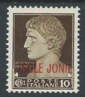 1941 ISOLE JONIE EFFIGIE 10 CENT MH * - M25-9 - Ionische Eilanden