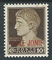 1941 ISOLE JONIE EFFIGIE 10 CENT MH * - M25-8 - Islas Jónicas