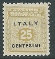 1943 OCCUPAZIONE ANGLO AMERICANA SICILIA 25 CENT MNH ** - M29-2 - Occ. Anglo-américaine: Sicile