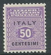 1943 OCCUPAZIONE ANGLO AMERICANA SICILIA 50 CENT MNH ** - M29-3 - Occup. Anglo-americana: Sicilia