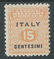 1943 OCCUPAZIONE ANGLO AMERICANA SICILIA 15 CENT MH * - M29-6 - Occ. Anglo-américaine: Sicile