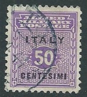 1943 OCCUPAZIONE ANGLO AMERICANA SICILIA USATO 50 CENT - M29-6 - Occ. Anglo-américaine: Sicile