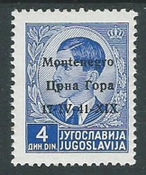 1941 MONTENEGRO 4 D MH * - M61-6 - Montenegro