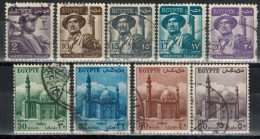 ÄGYPTEN 1953 - MiNr: 395-407   Lot 9x  Used - Usados