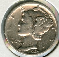 Etats-Unis USA 10 Cents 1935 Argent KM 140 - 1916-1945: Mercury (Mercurio)