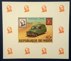 NIGER Automobiles, Voitures, Cars, Coches, PEUGEOT Bloc De Luxe Yvert N°477 ** MNH Non Dentelé, Imperforate - Cars