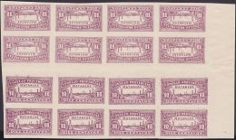 REP-122 CUBA REPUBLICA REVENUE. MATANZAS LOCAL STAMP. TETE BECHE 10c BLOCK 16 PERFORATED. - Timbres-taxe