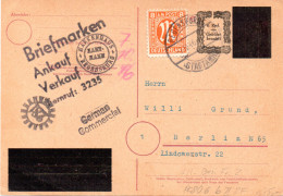 Amtl. Gzs-Postkarte Französische Zone, (Aufbrauchsausgabe) PC 806 B II ZF, 6 Rpf. Auf (15 Pf) Braunlila TS 7.10.46 - Other & Unclassified