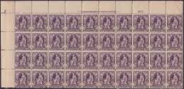 1899-271 CUBA US OCCUPATION (LG-804) 1899 3c INDIA FOUNT. BLOCK OF 40. PLATE NUMBER 892. ORIGINAL GUM. - Nuevos