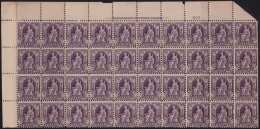 1899-272 CUBA US OCCUPATION (LG-805) 1899 3c INDIA FOUNT. BLOCK OF 40. PLATE NUMBER 893. ORIGINAL GUM. - Ungebraucht