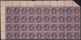 1899-272 CUBA US OCCUPATION (LG-805) 1899 3c INDIA FOUNT. BLOCK OF 40. PLATE NUMBER 893. ORIGINAL GUM. - Unused Stamps