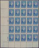 1949-157 CUBA REPUBLICA (LG-806) 1949 RETIRO DE COMUNICACIONES. ISMAEL CESPEDES BLOCK 25. MNH. PLATE NUMBER. - Unused Stamps