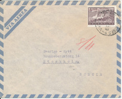 Argentina Air Mail Cover Sent To Sweden Single Stamped - Luftpost