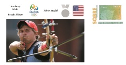 Spain 2016 - Olympic Games Rio 2016 - Silver Medal Archery Male U.S.A. Cover - Tafeltennis