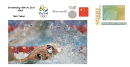 Spain 2016 - Olympic Games Rio 2016 - Silver Medal Swimming 400 Free Male China Cover - Autres & Non Classés