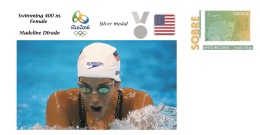 Spain 2016 - Olympic Games Rio 2016 - Silver Medal Swimming 400 Female U.S.A. Cover - Altri & Non Classificati