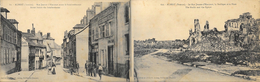 Albert (Somme) - Avant Et Après Le Bombardement 1914-18 - Rue Jeanne D'Harcourt, La Basilique Et La Place - Guerra 1914-18