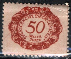 LIECHTENSTEIN T8* 50h Rouge - Taxe