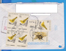 REGISTERED LETTER INFLATION BIRD LADYBUG ROMANIA STATIONERY - Other & Unclassified