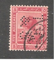 Perfin Perforé Firmenlochung Egypt SG 90 TC & S Thomas Cook And Son - 1915-1921 British Protectorate