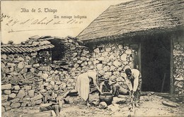 CABO VERDE,  SÃO TIAGO, Uma Menage Indigena, 2 Scans - Cape Verde