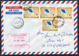 1994 Greece Royal Navy HMS MONMOUTH Ship Cover - Lettres & Documents