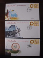 CHINA 2008 PFTN HT-53,HT-54,HT-55  Commemorative Covers For The Succesful  Of Manned Spacecraft  ShenZhou VII - Asie
