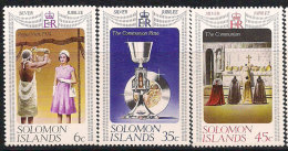 Solomon Islands 1977 Silver Jubilee, Royal Visit, Mi   331-333  MNH(**) - Isole Salomone (...-1978)