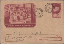 Roumanie 1959. Entier Postal, Enveloppe. Réacteur Nucléaire, Centrale électrique - Atomenergie