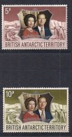 British Antarctic Territory 1972 Silver Wedding, Mi 43-44  MNH(**) - Neufs