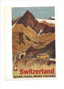15116 -  Plakat Für PTT 1939 Alpine Postal Motor Coaches Car Postal (Reproduction D'affiche Format 10X15) - Altri & Non Classificati