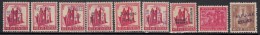 9 Diff., Refugee Relief, Obligatory Tax + Overprint Varities On Family Planning, India MNH 1971 -1973 - Nuovi