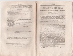 Bulletin Des Lois N° 188 - 1832  - Brevets Invention Dont Liqueur Sophaz De Perse, Plume De Perry - Montmorillon - Décrets & Lois