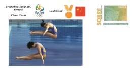 Spain 2016 - Olympic Games Rio 2016 -  Gold Medal Trampoline Jump 3m. Female China Cover - Altri & Non Classificati