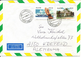 Brazil Air Mail Cover Sent To Germany Copacabana 18-4-1984 Topic Stamps - Aéreo