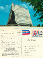 Cadet Chapel, Colorado Springs, Colorado, United States US Postcard Posted 1976 Stamp - Colorado Springs